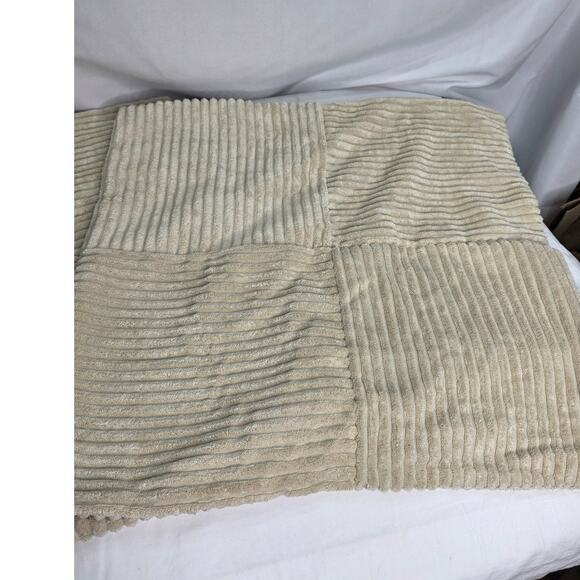 Cream Corduroy Pillow Covers Pack of 2 Boho Couch Pillowcases 20x20 inch - Picture 2 of 5